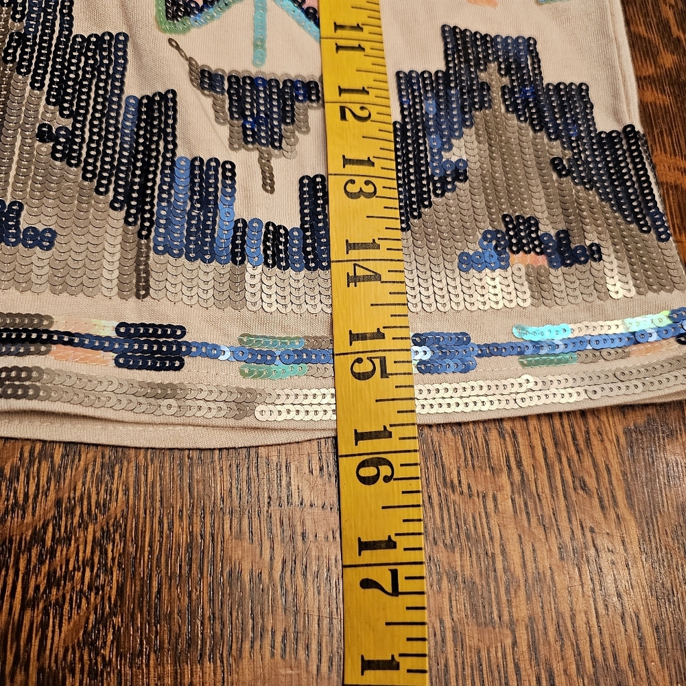 Express Sequin Embellished Aztec Design Mini Skirt - Picture 9 of 9